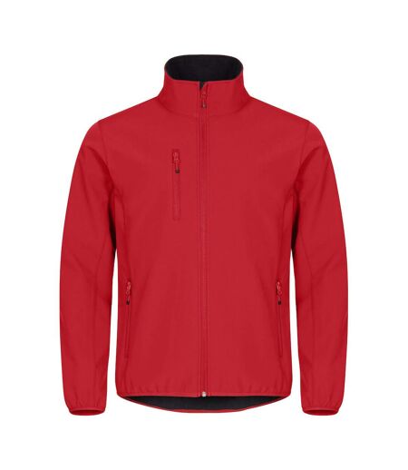 Mens Classic Soft Shell Jacket Red Clique