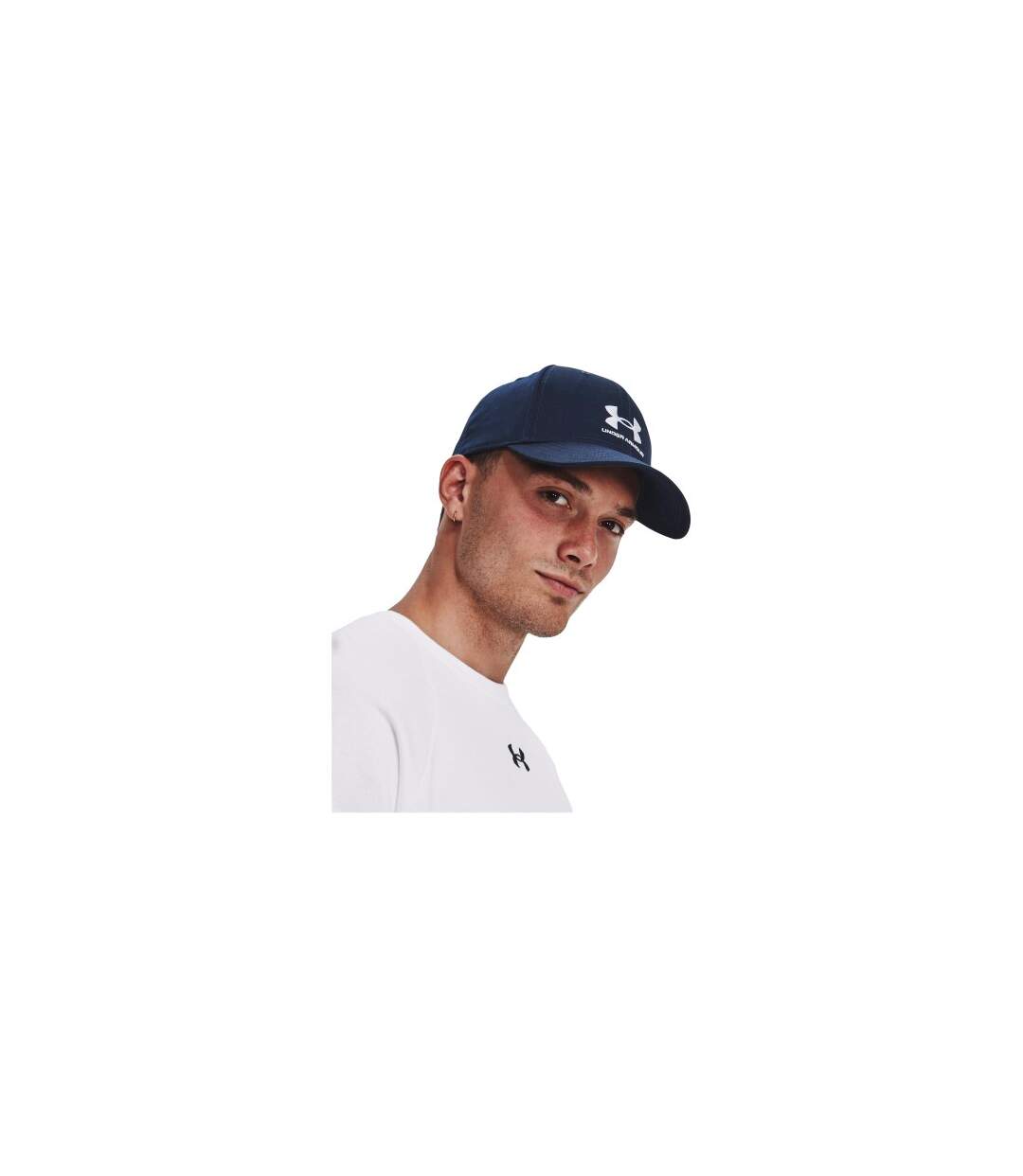 Mens Lockup Dad Hat Navy Under Armour-1