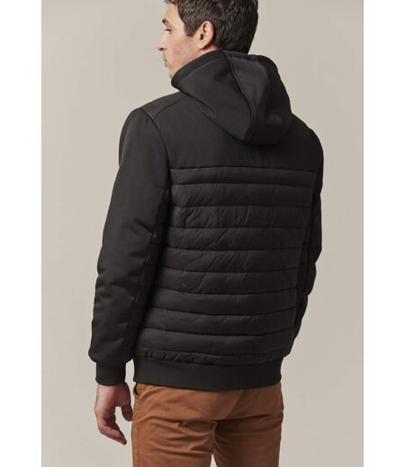 Blouson en bimatière, poche zippée sur la potrine, et 2 poches zippées devant, capuche CEDAR