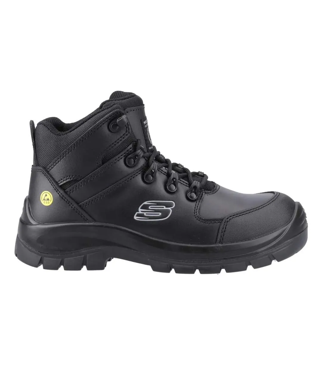 Mens Trophus Kilram Leather Wear To Work Safety Boots Black Skechers-4