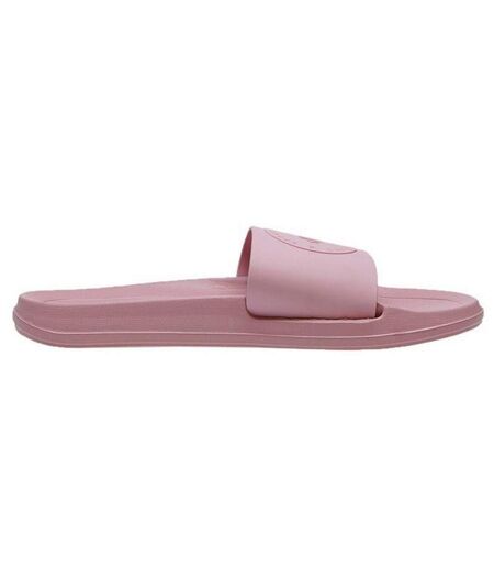 Claquettes Style Logo F045a Femme Rose Foncé 4F