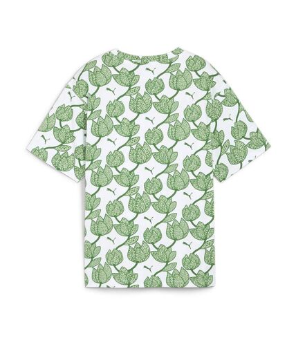 T-shirt Blanc/Vert Femme Puma Ess+ Blossom - L