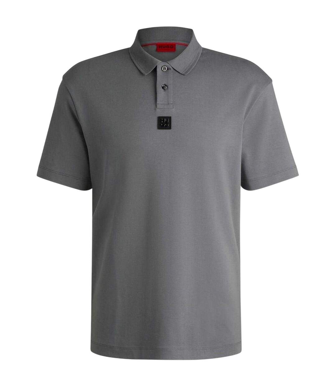 Mens Deabono Logo Polo Shirt Grey Hugo-2