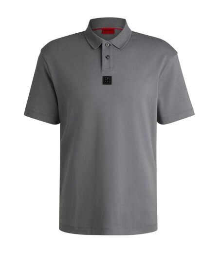 Mens Deabono Logo Polo Shirt Grey Hugo