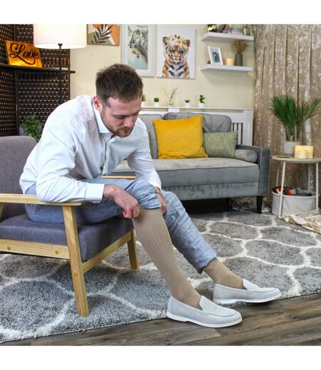 6 Paires Chaussettes en 100% Coton Homme Hautes