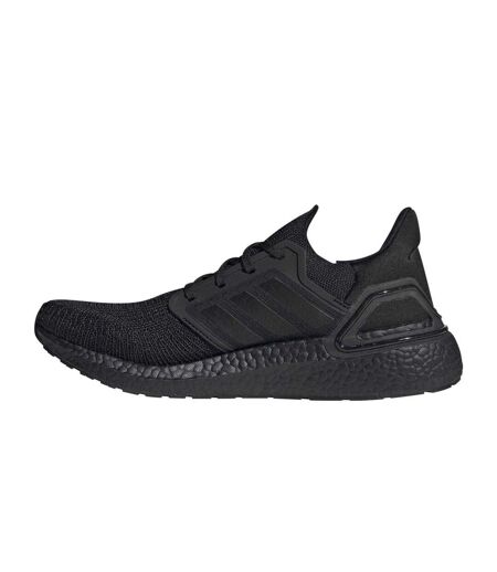 Mens Ultraboost Stripes Lace Up Trainers Black Solar Red Adidas