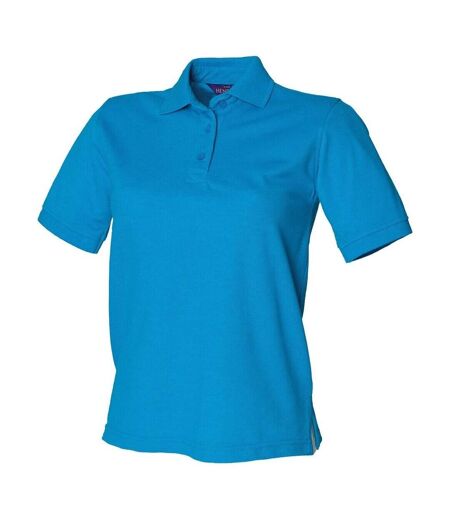 Henbury Womens/Ladies Pique Polo Shirt (Sapphire Blue) - UTPC6416
