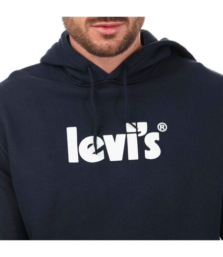 Sweat À Capuche Homme Bleu Foncé Levis