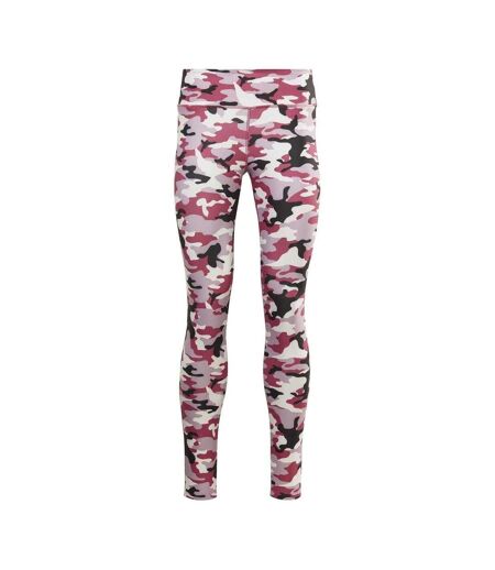 Womens/ladies Camouflage Leggings Pink Reebok