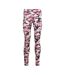 Womens/ladies Camouflage Leggings Pink Reebok-2
