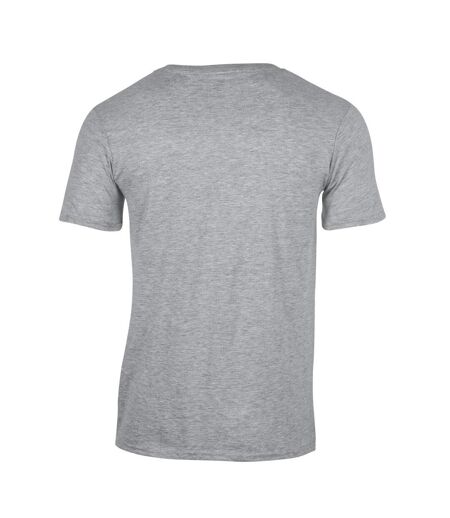 Gildan Unisex Adult Softstyle V Neck T-Shirt (Sports Gray)