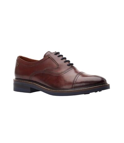 Base London Mens Tatton Leather Derby Shoes (Brown) - UTFS10619