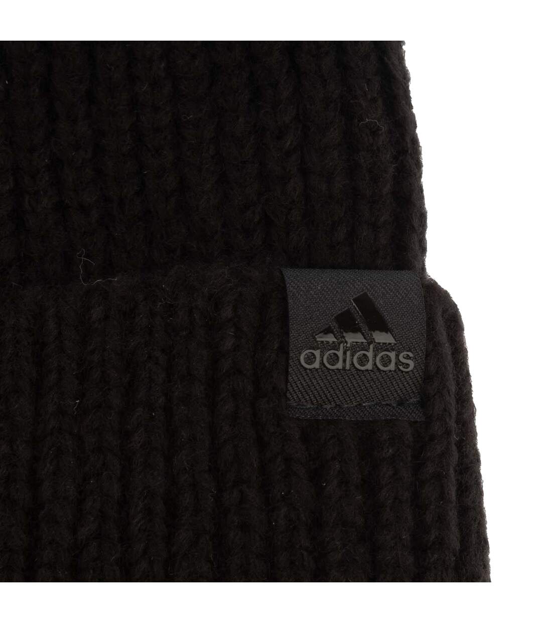 Mens Turned Up Cuff Beanie Black Adidas-3