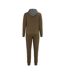 Mens Two Tone Cotton Blend Workout Tracksuit Army Green Lonsdale-2
