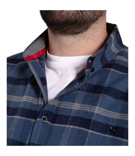 Chemise Motif/style À Carreaux D555 Shrewsbury Homme Bleu Marine Duke