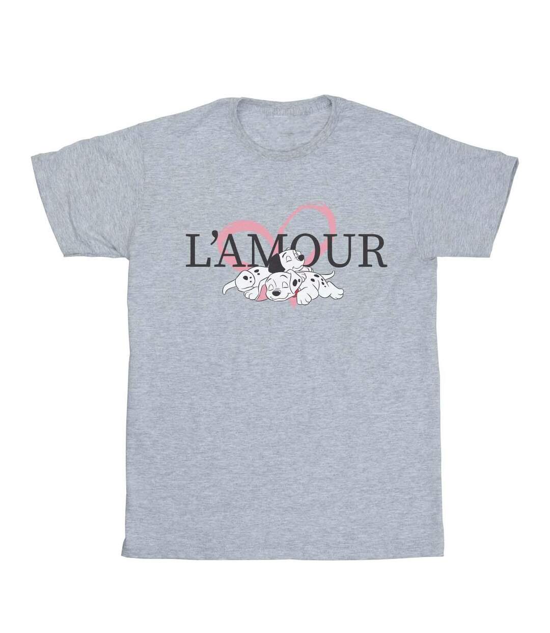 Disney Femme/Les femmes 101 Dalmatians L'Amour - T-shirt boyfriend en coton (Gris sportif) - UTBI18218-1