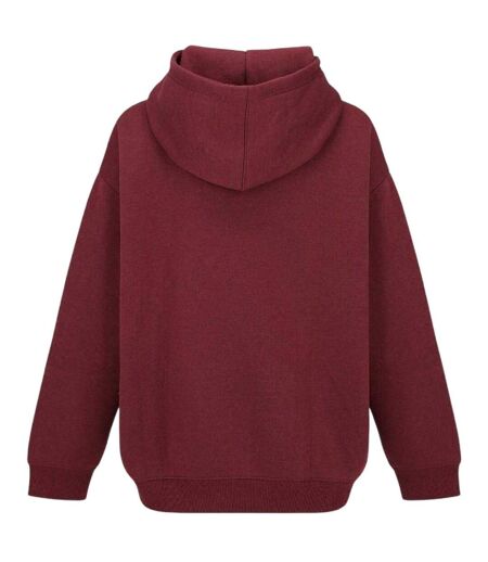Sweat À Capuche Motif/style Logo Femme Bordeaux Slazenger
