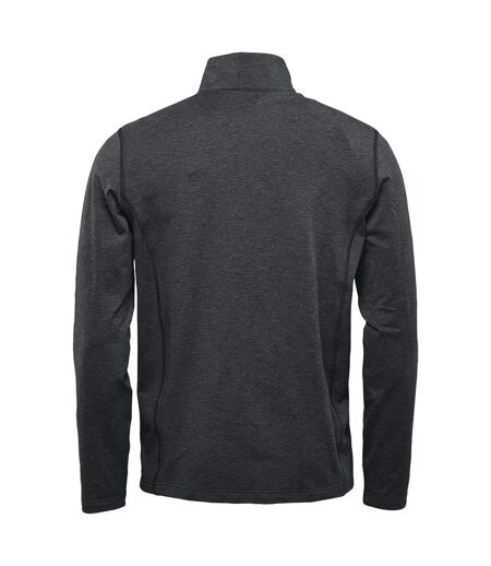Mens Treeline Quarter Zip Fleece Top Black Heather Stormtech