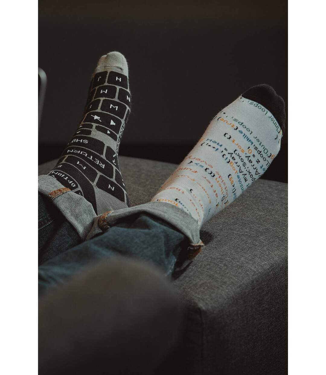 SPOX SOX - Chaussettes fantaisie dépareillées pour hommes et femmes - Développeur informatique