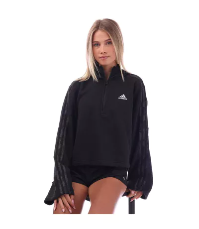 Sweat À Capuche Style 3 Rayures Femme Noir Adidas