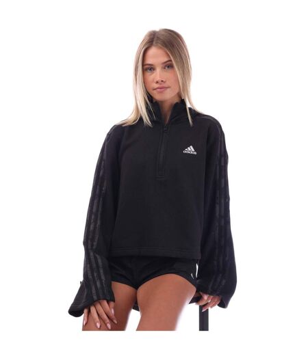 Sweat À Capuche Style 3 Rayures Femme Noir Adidas