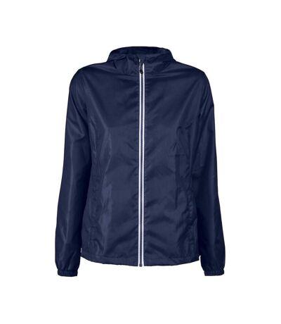 Womens/ladies Fastplant Jacket Navy Printer RED