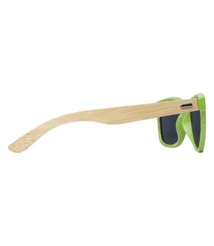 Avenue Sun Ray Bamboo Sunglasses (Lime Green) (One Size) - UTPF3839