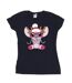 Disney T-shirt en coton Femmes/Ladies Lilo & Stitch Angel Reindeer (Bleu marine) - UTBI26051-1