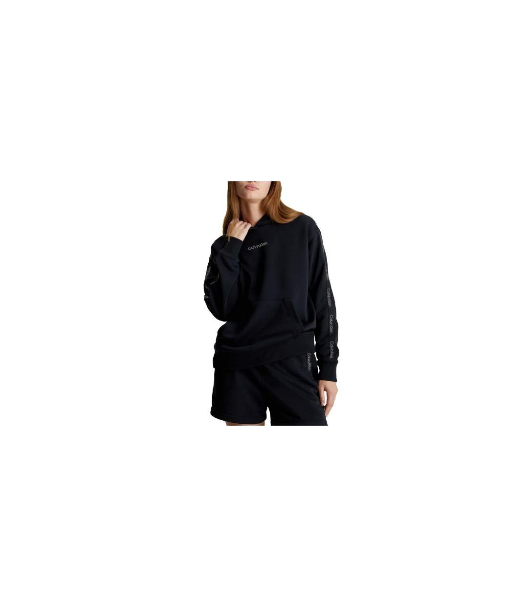 Sweat À Capuche Femme Noir Calvin Klein-1