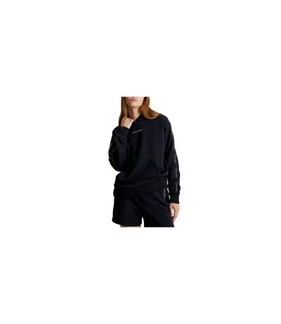 Sweat À Capuche Femme Noir Calvin Klein