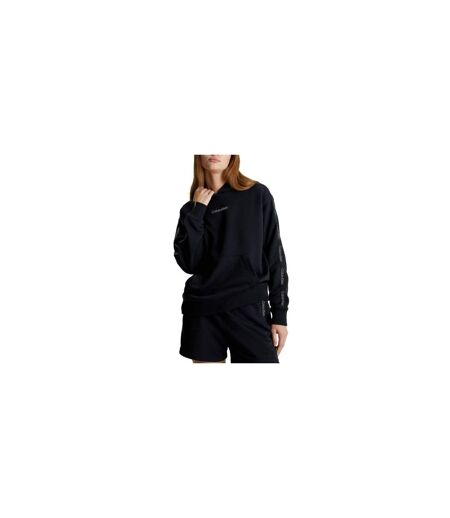 Sweat À Capuche Femme Noir Calvin Klein