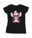 Disney T-shirt en coton Femmes/Ladies Lilo & Stitch Angel Reindeer (Noir) - UTBI26051-1