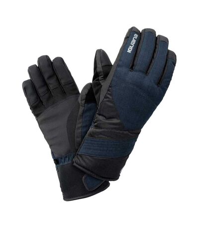 Iguana Mens Richer Logo Ski Gloves (Black/Salute Melange) - UTIG1514