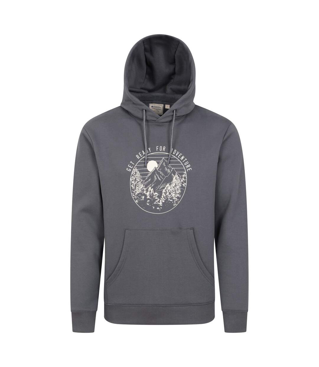 Mens Get Ready For Adventure Hoodie Charcoal Mountain Warehouse-1