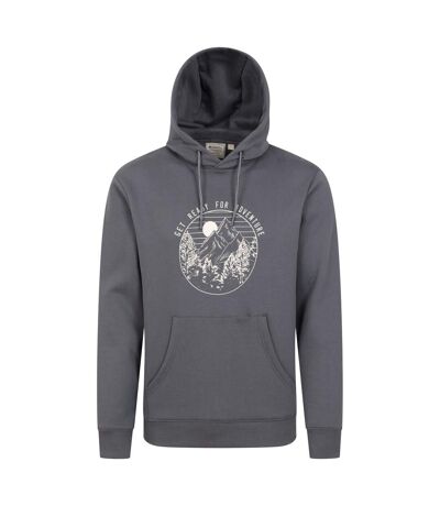 Mens Get Ready For Adventure Hoodie Charcoal Mountain Warehouse