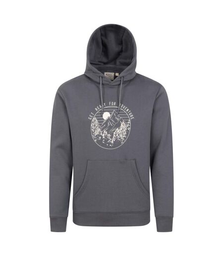 Mens Get Ready For Adventure Hoodie Charcoal Mountain Warehouse