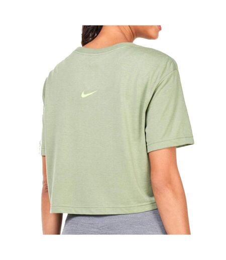 T-shirt vert femme nike crop86 - l