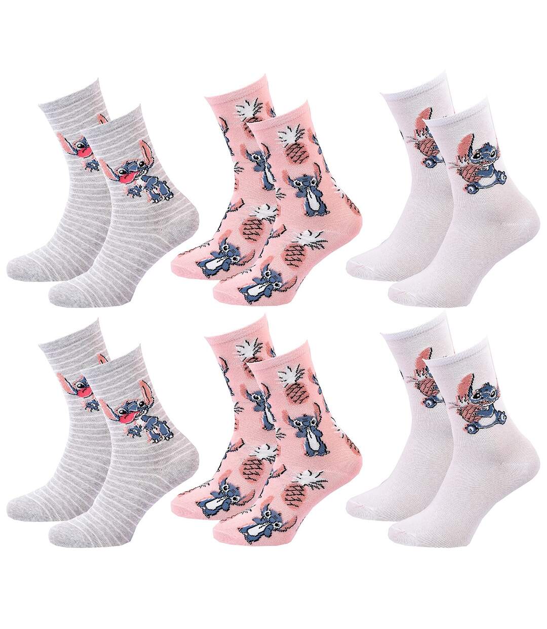 Chaussettes Pack Femme LILO ET STITCH Pack de 6 Paires 0643-1