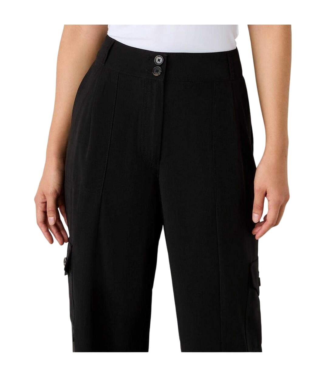 Pantalon À Poches Femme Noir Finery-4