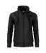 Womens/ladies Jog Sweat Jacket Black Printer-1