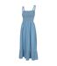 Womens/ladies marbella strappy shirred midi dress pale blue Mountain Warehouse-4
