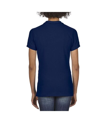 Gildan Softstyle Womens/Ladies Short Sleeve Double Pique Polo Shirt (Navy)