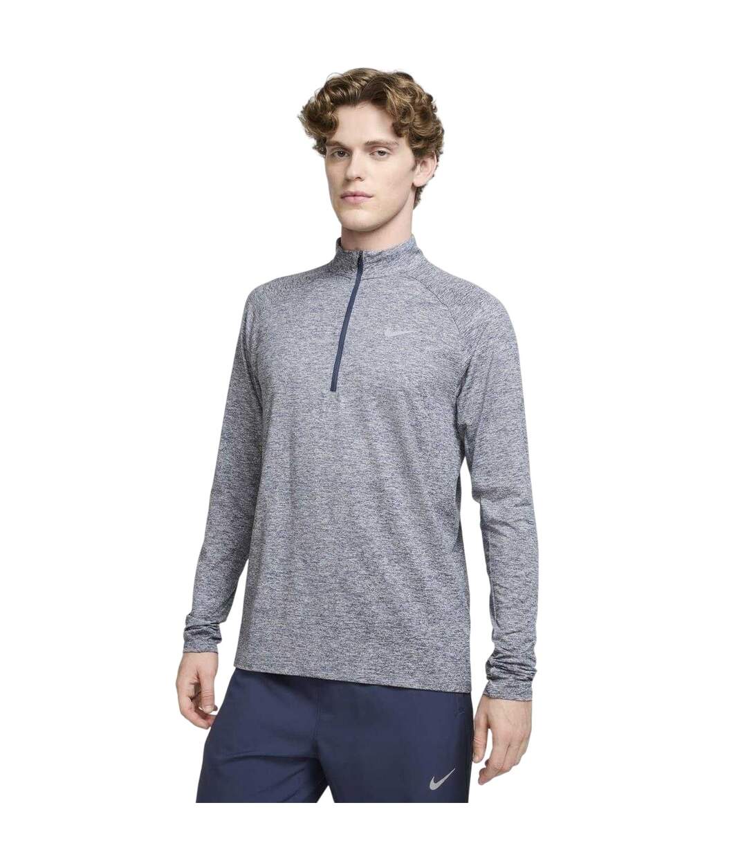 Haut Course À Pied Motif/style Foulée Homme Bleu Foncé Nike-1
