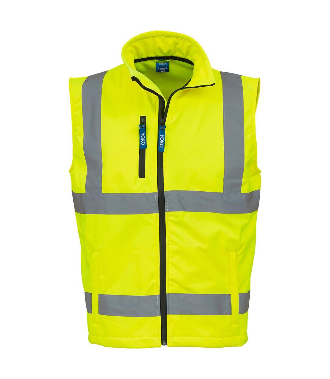 Mens high-vis gilet yellow Yoko-1