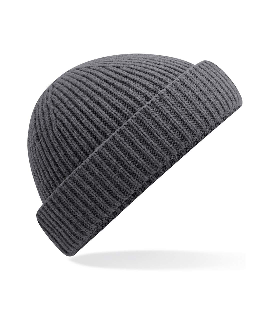 Unisex adult recycled harbour beanie graphite grey Beechfield-1