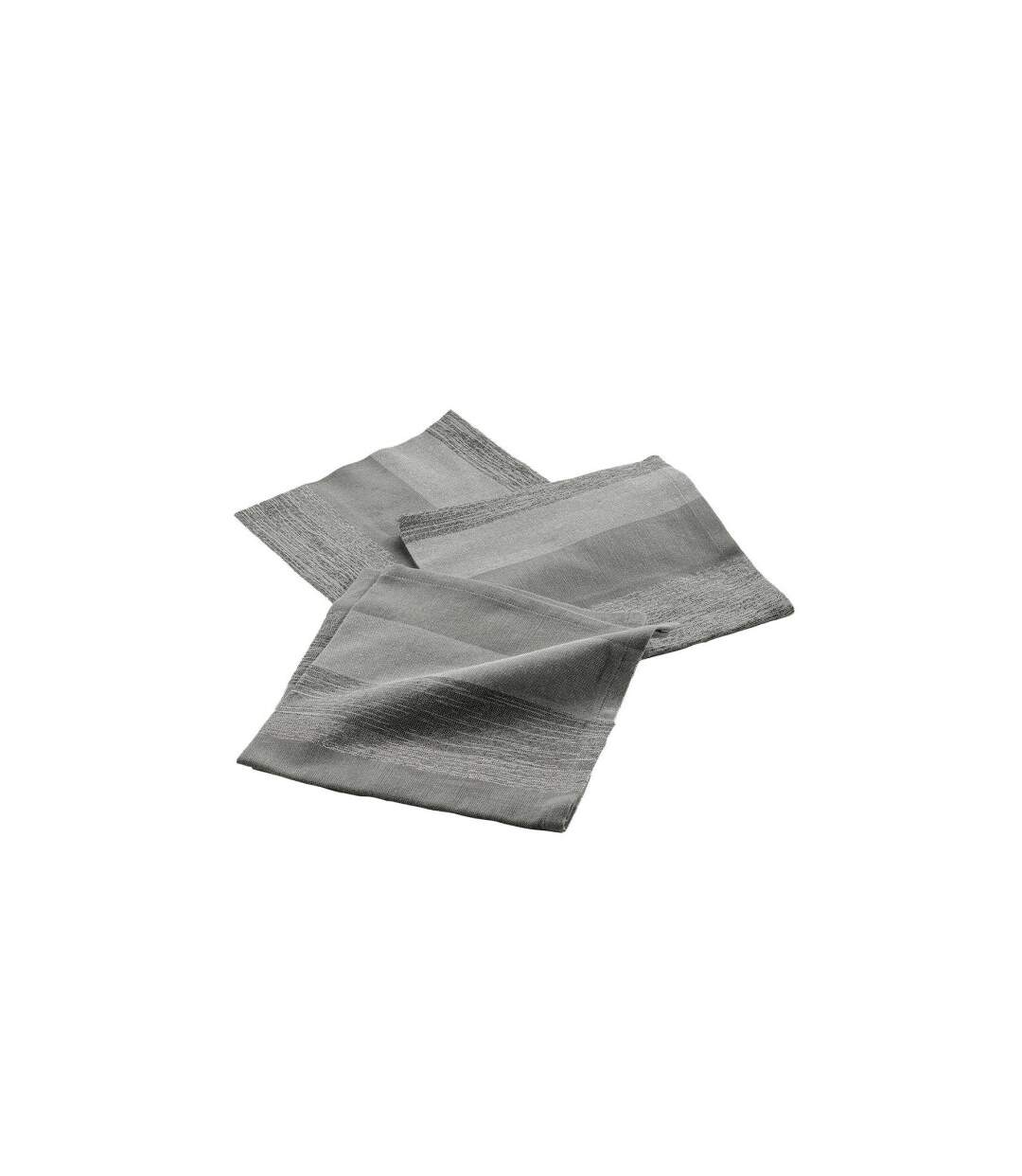 Lot de 3 Serviettes de Table Eldora 40x40cm Gris-1