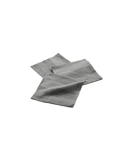 Lot de 3 Serviettes de Table Eldora 40x40cm Gris