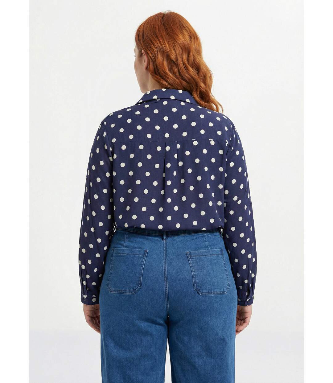 Chemisier chic, imprimé pois-2