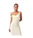 Robe Mi-longue Bretelles Fines Valeska Femme Crème Edited-1