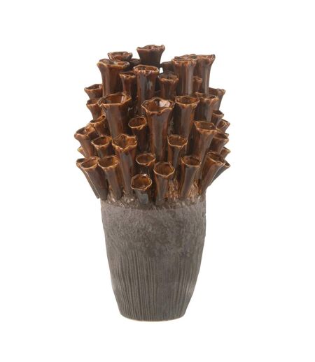 Vase en Porcelaine Anémone 46cm Marron